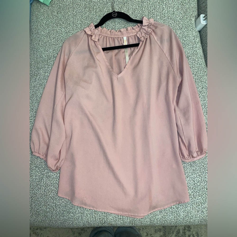 Pink Business Casual Blouse